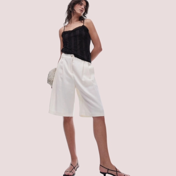 Topshop Ruffle Sheer Camisole in Black M (8-10) - Picture 2 of 7